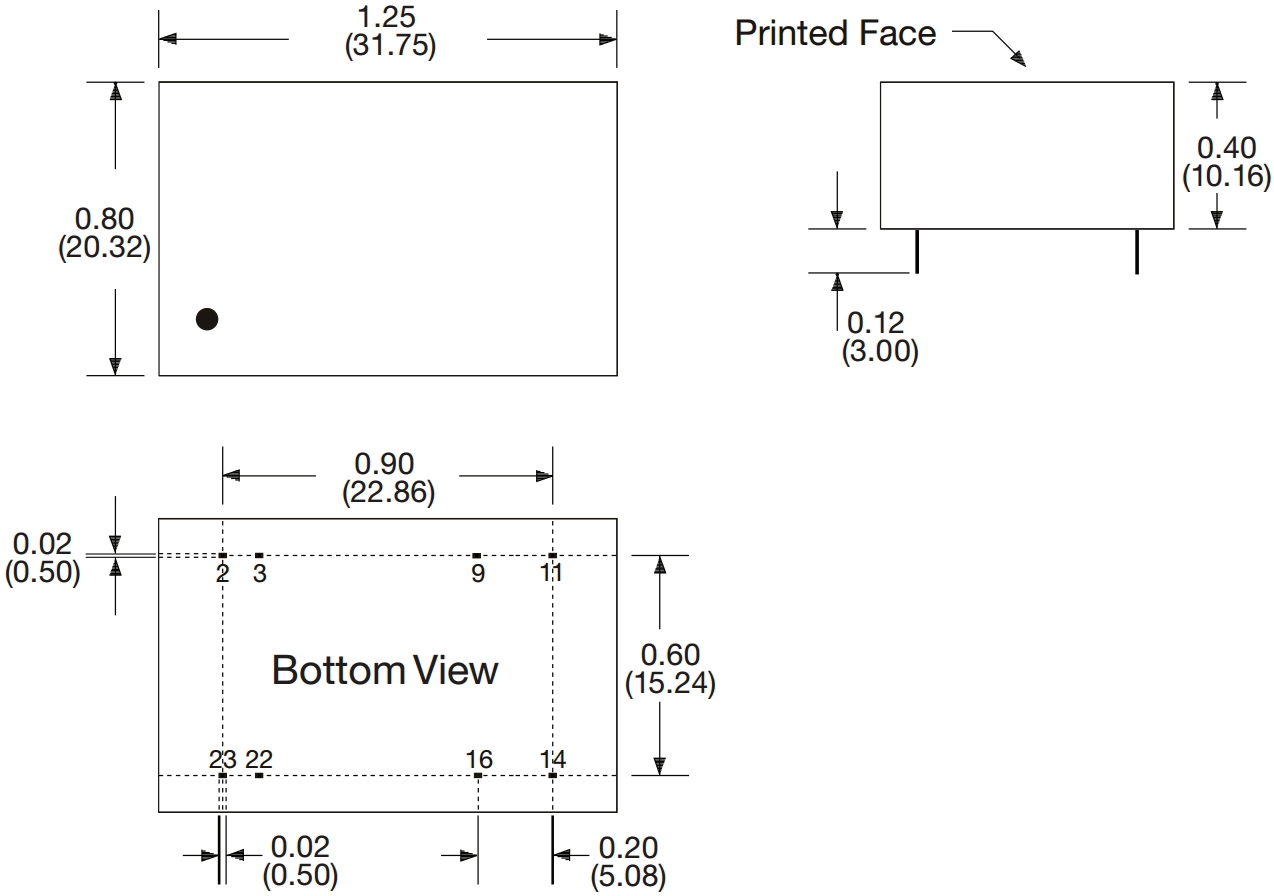 ממירי מתח DIP DC XP POWER JCE0312D12